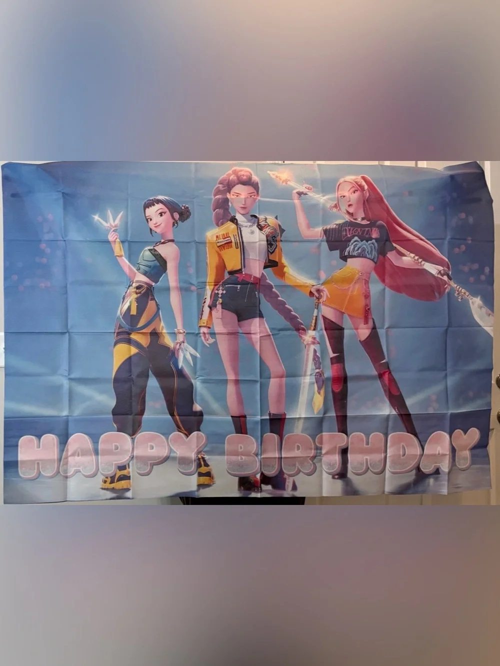 Kpop Demon Hunters Huntrix Birthday Party Decorations New with Backdrop
